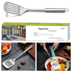 Stainless Steel Spatula Slotted Fish Turner Nonstick Kitchen Cooking Tool - Picture 1 of 9