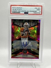 2023 LEGACY UNDER THE LIGHTS DIAMOND ROOKIE JALIN HYATT RC Auto /10 PSA 9.