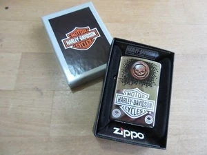 Zippo Harley Davidson Skull Bullet HD Polish Lighter Feuerzeug Totenkopf Patrone - Bild 1 von 1
