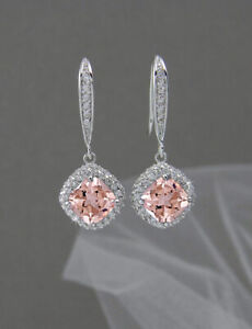 Gorgeous Drop Earrings for Women 925 Silver Jewelry Cubic Zircon A Pair/set