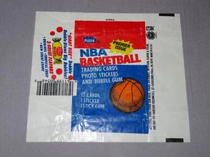 1986-87 Fleer Basketball Empty WAX WRAPPER Nice Shape Michael Jordan Rookie Year - Picture 1 of 3