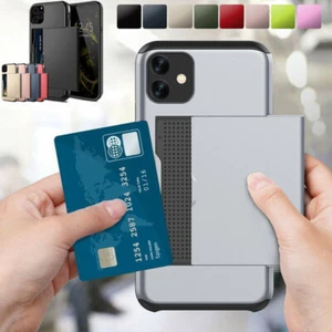Shockproof Wallet Credit Card Holder Case Cover For iPhone 14 13 12 11 Pro Max X - Zdjęcie 1 z 24