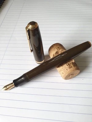 Parker Duofold senior button fill brown original Parker 14k 35 nib restore - Image 1 of 4