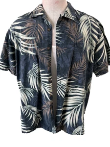 Boca Classics size M mens Hawaiian shirt short sleeve pocket palm leaves - Picture 1 of 5