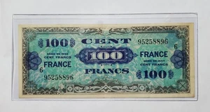1944 Certificato di Pagamento Militare Francia 100 Franchi - Foto 1 di 2