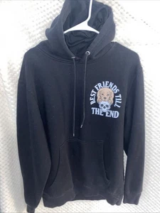 A$$ Löcher Live Forever BESTE FREUNDE BIS ZUM ENDE HUND SCHWARZ SELTEN MEDIUM HOODIE - Bild 1 von 5