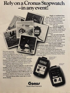 Cronus Stop Watch Ad                    Rely on a Cronus Stopwatch in any Event! - Picture 1 of 4