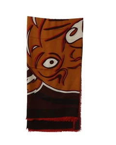 Kenzo Paris Tiger Head Print Scarf in Multicolor Cotton - Picture 1 of 5