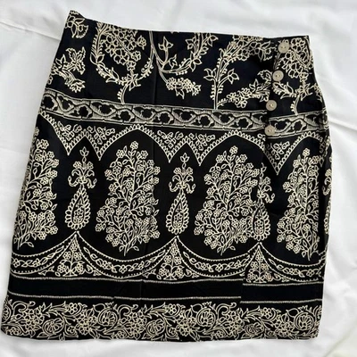 Falda envolvente floral vintage L'Amodei talla 6 hecha en Canadá Italia tela Foto 1 de 4