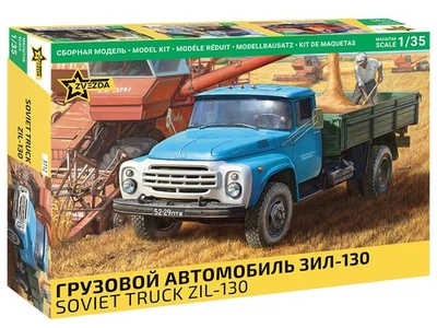 KIT MODELLINO CAMION STATICO ZVEZDA SOVIET TRUCK ZIL 130 MODELLISMO SCALA 1:35 - Immagine 1 di 4