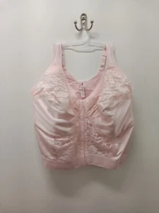 NWOT Comfort Choice Longline Wireless Front Hook Pink Bra Size 50G - Picture 1 of 2