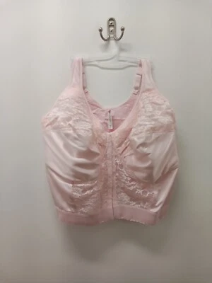 NWOT Comfort Choice Longline Wireless Front Hook Pink Bra Size 50G - Image 1 of 2