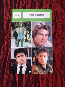TREAT WILLIAMS  - MOVIE STAR - FILM TRADE CARD - FRENCH
