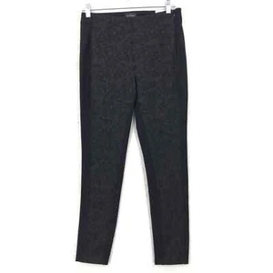 WHBM Womens 2 Black The Skinny Pants Renaissance Jacquard Front Mid Rise Stretch - Picture 1 of 8
