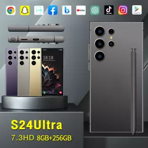 NEW S24 Ultra Unlocked Android 14 Smartphone 256GB Dual SIM Mobile Phone 5G 7.3" - Picture 1 of 25