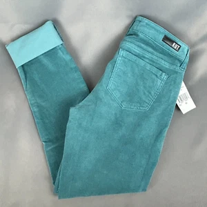 Kut From The Kloth Catherine Boyfriend Corduroy Pants Size 00 Spruce Green NWT - Picture 1 of 9