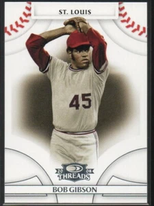 Bob Gibson 2008 Donruss Threads #45  St. Louis Cardinals  Hall of Fame - Picture 1 of 2