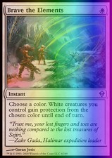 Magic the Gathering MTG Brave the Elements (4) Zendikar   LP FOIL