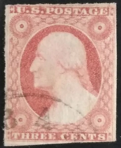 US Stamp Used 1851 George Washington, 1732-1799 classic R! - Picture 1 of 2