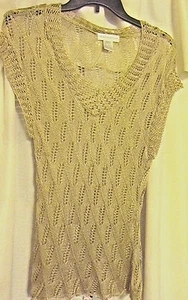 Women's Knit Vest M Super Soft Stretch In Tan and Cream By Worthington NWOT - Bild 1 von 6