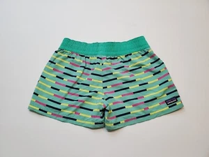 Patagonia Girl’s Baggies Shorts Size Large (12) Teal Sea Green Pink - Picture 1 of 9