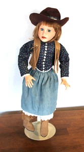 1993 Hamilton Collection Savannah Connie Johnston Porcelain Doll Cowgirl Western - Picture 1 of 7