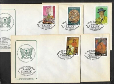 Paintings Van Gogh Matisse Gauguin Braque St Thomas Sao Tome & Principe 1978 FDC - Image 1 of 4