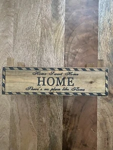 “There’s No Place Like Home” Wood Planter Box Rectangle Decorative Storage - Picture 1 of 4