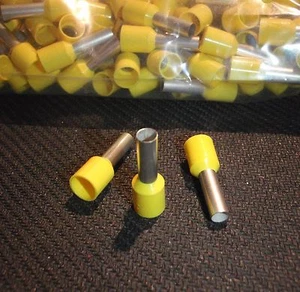 500PC WIRE CORD END FERRULE CRIMP YELLOW 22-20 AWG E0508 - Picture 1 of 1