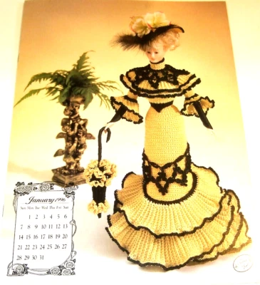 Annie's Calendar Bed Doll Society 1901 January Going Away Frock-Fashion Doll (G) - Image 1 of 4