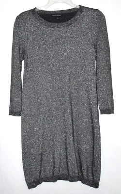 Banana Republic Charcoal Silver Metallic Cashmere Blend Sweater Dress Size XS - Image 1 of 3