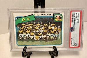 1980 Topps -  Jim Marshall Athletic’s Picture / Henderson #96 - PSA 9 / Pop: 63