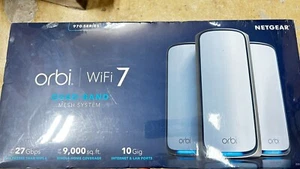 NETGEAR Orbi 970 BE27000 27Gbps Quad-Band Mesh Wi-Fi 7 System - White......... - Picture 1 of 4