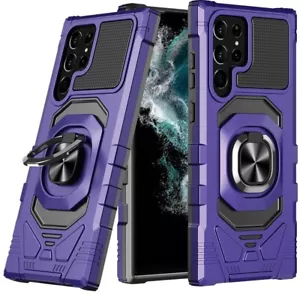 Funda protectora de teléfono con soporte de anillo magnético de doble capa a prueba de golpes para Samsung S23 Plus - Imagen 1 de 15