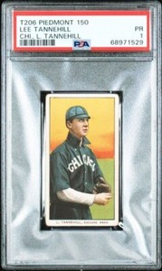 1909-11 T206 Piedmont Lee Tannehill  PSA 1 PR