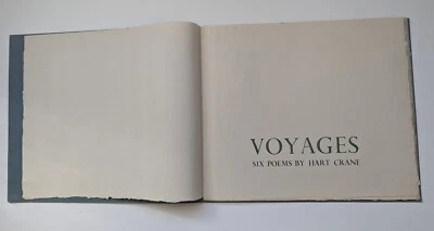 VOYAGES SIX POEMS BY HART CRANE WOOD ENGRAVINGS BY LEONARD BASKIN 1957 #894/975 - Image 1 of 4
