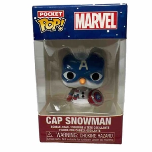 New Funko Pocket Pop “CAP SNOWMAN” 1.5" Mavel Captain America Target Exclusive - Picture 1 of 7