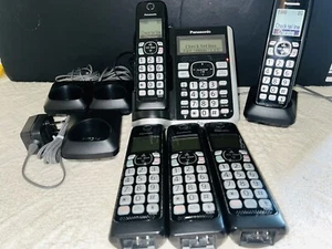 Panasonic KX-TGF570 Bezprzewodowy system telefoniczny 5 słuchawek, 4 ładowarki, 1 podstawa główna - Zdjęcie 1 z 8