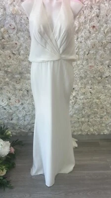 Vestido de novia Justin Alexander Sweetheart crepé limpio talla 10 estilo 1133 Foto 1 de 4