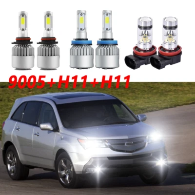 6X 9005 + H11 + 9006 Bombilla de faro LED de haz alto/bajo S2 para Acura MDX 2004-06 Foto 1 de 4