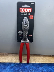 NEW Icon Fast Adjust Push Button Slip Joint 8" Plier PPBSJ8 (70310) SEALED - Bild 1 von 5