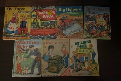 Lot Of 7 VTG Children’s 1940-1970’s Rand McNally Junior Elf Books/Readers - Image 1 of 4