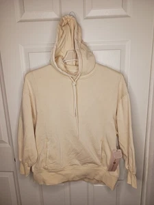  Pullover Sudadera con Capucha Bolsillos De Gran Tamaño Y2K Amarillo Pequeño Unisex Ropa de Calle - Imagen 1 de 8