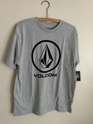 New Volcom T Shirt Men's XL Gray Crew Neck Surf Beach Skater Cotton Blend - Image 1 of 4