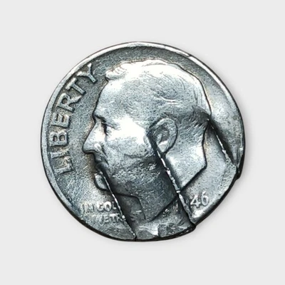 1946 Roosevelt Dime Liberty Coin With Strike Error on both sides No Mint Mark - Image 1 of 3