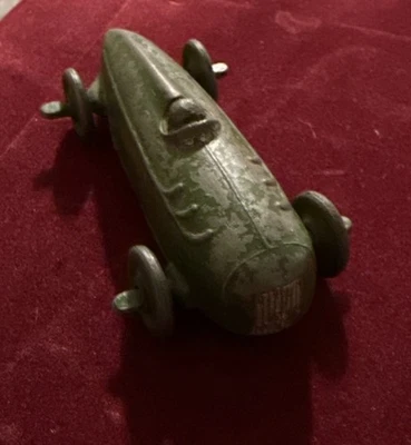 Coche de carreras Crescent Toys antiguo vintage - jugado con estado original Foto 1 de 4