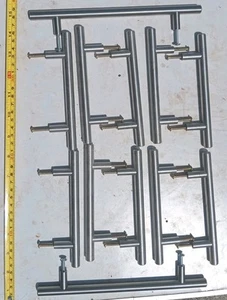 retro cupboard cabinet SPACE door handles set 12 metal Chromed matching set - Picture 1 of 10