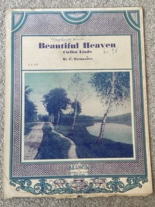 1934 BEAUTIFUL HEAVEN (Cielito Lindo) Sheet Music PIANO SOLO by C. Fernandez - Picture 1 of 4