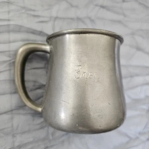 Tazza bambino vintage Silvertone Towle 7649 peltro, nome Greg inciso - Foto 1 di 9