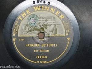 78 rpm THE ELLIOTTS hawaiian butterfly / poor butterfly WINNER 3154 - Picture 1 of 1
